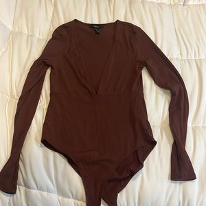 Deep v body suit